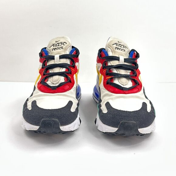 Nike Air Max 270 React Shoes Mens 7.5 White Multi Bauhaus Sneakers AO4971-002 main image 9